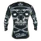 PRIDE OR DIE pirate v2 Long sleeve RASHGUARD - BLACK